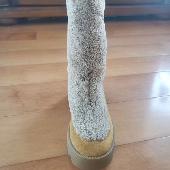 Aerosoles Schade Suede and Faux Shearling Boots - Picture 3 of 7